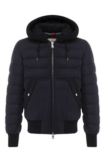 Пуховый бомбер Renoir на молнии с капюшоном Moncler