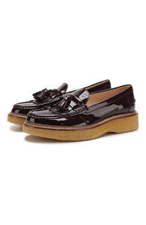 Лаковые лоферы с бахромой Tod’s Tods