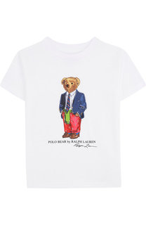 Хлопковая футболка с принтом Polo Ralph Lauren
