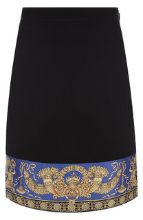 Мини-юбка с контрастной отделкой Versace