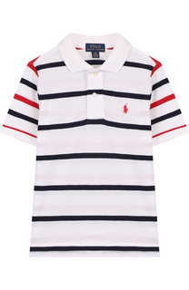 Хлопковое поло в контрастную полоску Polo Ralph Lauren