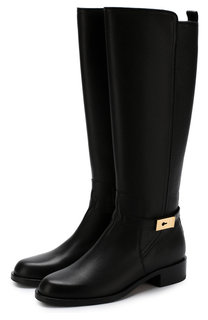 Кожаные сапоги Ingrid с декоративной пряжкой Bally
