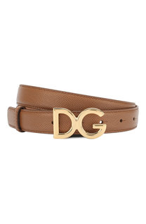 Кожаный ремень с фигурной пряжкой Dolce & Gabbana
