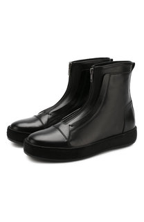 Высокие кожаные кеды на молнии Ann Demeulemeester