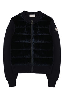 Шерстяной кардиган на молнии Moncler Enfant