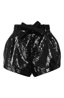 Шерстяные шорты с пайетками Saint Laurent