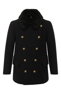Укороченное двубортное пальто из шерсти Burberry