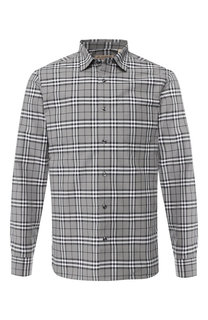 Хлопковая рубашка с воротником кент Burberry