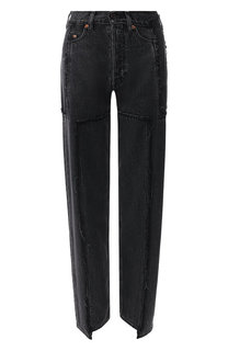 Джинсы прямого кроя с потертостями Vetements