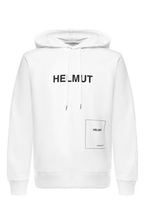 Хлопковое худи с логотипом бренда Helmut Lang