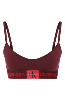 Хлопковый бюстгальтер с логотипом бренда Calvin Klein Underwear