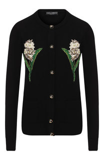Кашемировый кардиган с декоративной отделкой Dolce & Gabbana