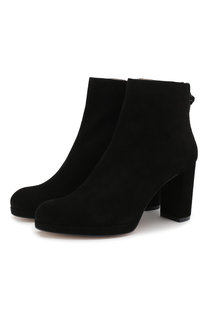 Замшевые ботильоны Martine на устойчивом каблуке Stuart Weitzman