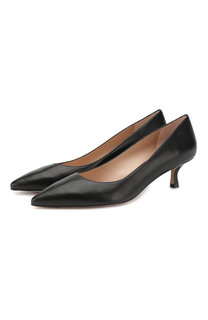 Кожаные туфли Tippi на каблуке kitten heel Stuart Weitzman