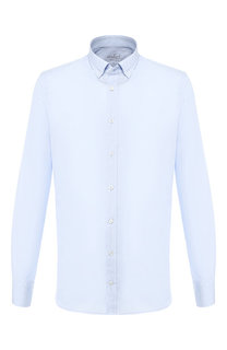 Хлопковая рубашка с воротником button down Van Laack