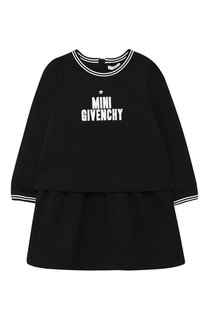 Хлопковое платье с логотипом бренда Givenchy