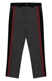 Хлопковые брюки с отделкой Dolce & Gabbana