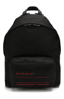 Текстильный рюкзак с внешним карманом на молнии Givenchy