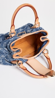 What Goes Around Comes Around Lv Blue Denim Pleaty Handbag