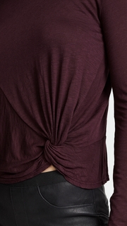 Velvet Cermelia Knot Front Tee