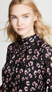 Rebecca Taylor Long Sleeve Cheetah Dress