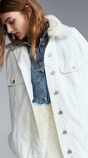 Natasha Zinko Denim Shearling Oversized LS Jacket