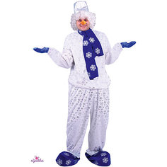 Карнавальный костюм "Снеговик" размер 176-52, Пуговка