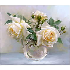Картина по номерам Molly "Бузин" Белые розы, 40х50 см