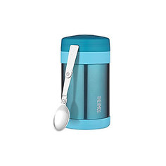 Термос с ложкой Thermos "Stainless Steel F3024TL" 470 мл., бирюзовый
