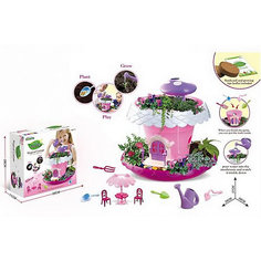 Игровой набор Junfa Toys "Коттедж для кукол", розовый
