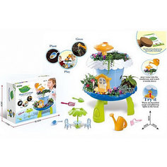 Игровой набор Junfa Toys "Коттедж для кукол", свет/звук, синий