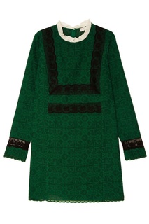 Ажурное зеленое платье Sandro