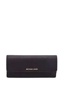 Черный кошелек с логотипом Money Pieces Michael Michael Kors