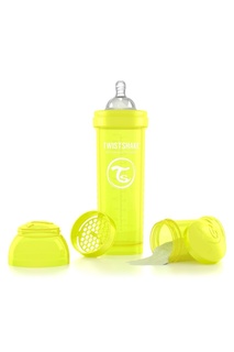 Антиколиковая желтая бутылочка Twistshake для кормления, 330 мл