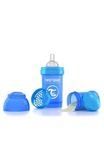 Антиколиковая синяя бутылочка для кормления, 180 мл Twistshake