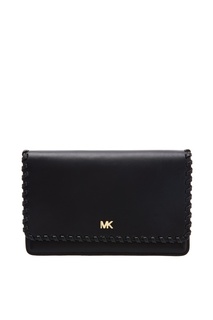 Черная сумка с плетеной отделкой Crossbodies Michael Michael Kors