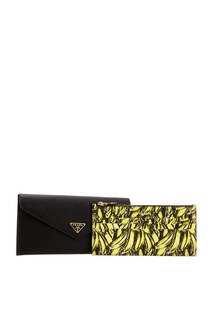 Кожаный кошелек с логотипом Prada