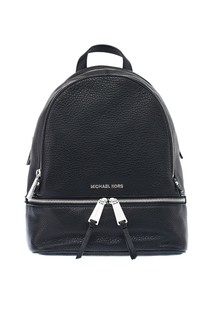 Черный кожаный рюкзак Rhea Zip Michael Michael Kors