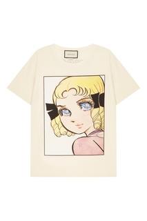 Футболка с принтом манга Gucci