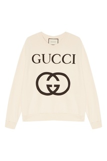 Хлопковый свитшот с логотипом Gucci