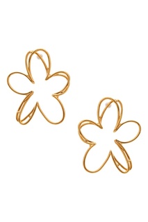 Позолоченные серьги Botanical Scribble Oscar de la Renta