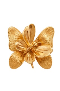 Кольцо с цветком и бабочкой Oscar de la Renta