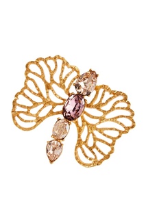Позолоченная брошь Coral branch Oscar de la Renta