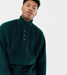 Oversize-свитшот с воротом на кнопках ASOS DESIGN - Зеленый