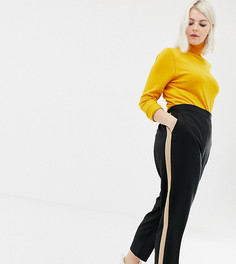 Суженные брюки с контрастной вставкой ASOS DESIGN Curve - Черный