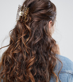 Заколка-крабик для волос с леопардовым принтом Glamorous - Мульти