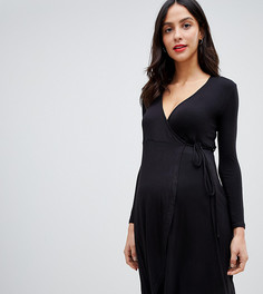 Черное платье с запахом New Look Maternity - Черный