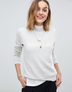 Maison Scotch Club Nomade Print Sweater - Серый