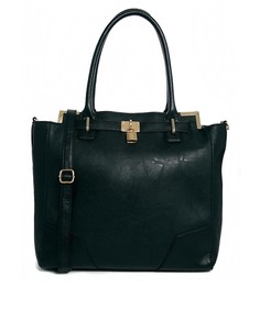 Сумка с короткими ручками и декоративным замочком ASOS - Черный