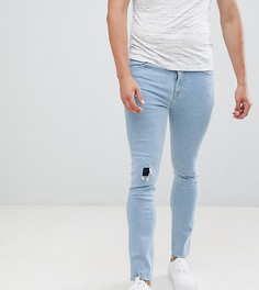 Выбеленные джинсы скинни с рваной отделкой ASOS DESIGN - Синий